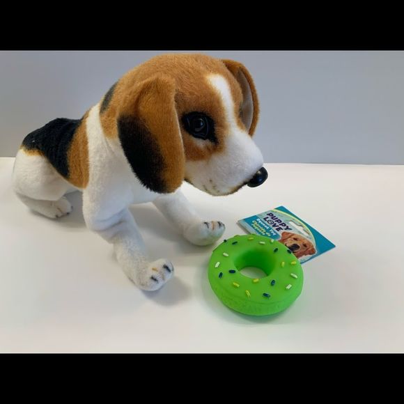 Donut With Sprinkles- Dog Squeak Toy- Green - Picture 4 of 5